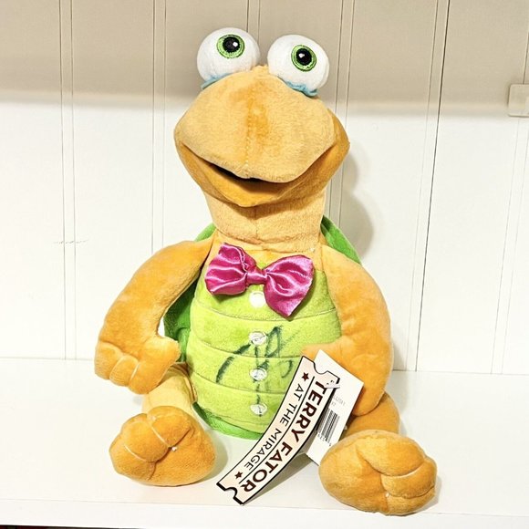 ** SIGNED ** Terry Fator At The Mirage Winston Jr Turtle 11" Plush - Picture 1 of 7